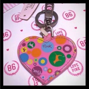 Rare Victoria's Secret Pink Vintage Heart Keychain